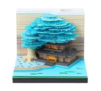 Generico Calendario 3D, calendario escultura de papel - Cuaderno artístico diseño casa árbol con bloc de notas arrancable para aula, vacaciones, viajes, gimnasio, profesores y casa