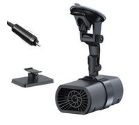 Generico Calentador de 12 voltios | Descongelador para vehículos con ventilador, 2 en 1, descongelante para parabrisas con soporte A, destinado a vehículos y ventanas de invierno e interior