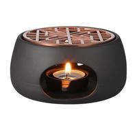 Genérico Calentador de Tetera Cerámico Hueco Estilo Japonés Portavelas Antideslizante, Base para Calentar y Mantener Té Caliente en Hogar y Oficina, Set de Calentador de Té Vela