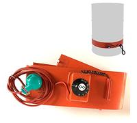 Genérico Calentador eléctrico Industrial para bidones, Cinta calefactora de Silicona para barriles de Aceite, Cubos, anticongelante, protección Ajustable, Almohadilla calefactora para bidones y Barri