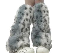 Genérico Calentadores De Piernas | Fundas Para Botas Cálidas Con Estampado De Leopardo,Polainas de Invierno de Pelo para Mujer - para Chicas Jovenes en Viajes Compras Encuentros y Reuniones