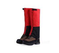 Genérico Calentadores de piernas portátiles for Exteriores, Mallas Ajustables for Botas de Nieve, adecuados for Senderismo, esquí y Aventuras al Aire Libre(Red,L)