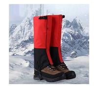 Genérico Calentadores de piernas portátiles for Exteriores, Polainas Ajustables for Botas de Nieve, Transpirables, adecuados for Senderismo, Nieve y Deportes al Aire Libre en el Desierto(Red,S)