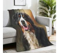 Genérico Cálida Realismo Manta Franela Lindo Cachorro Estampado Animal Fácil Cuidado Blanket para Toda Estación 150 x 150cm,Colorido