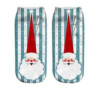 Genérico Caliente Negro Unisex Navidad Divertido 3D Impreso Calcetines Casual Lindos Calcetines Tobillo De Corte Bajo Opaco Gran Tamaño, a, Talla única