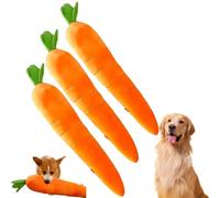 Genérico Calming Carrot Dog Toy, Large Sturdy Plush Multi-squeaks Dog Cat Toys, The Mellow Calming Carrot, Chewing for Pup, Large&Small Plush Playthings (3-PCS)