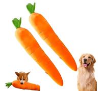Genérico Calming Carrot Dog Toy, Large Sturdy Plush Multi-squeaks Dog Cat Toys, The Mellow Calming Carrot, Chewing for Pup, Large&Small Plush Playthings (2-PCS)