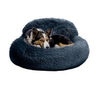 Genérico Calming Dog Bed, Donut Beds, Raised Edge Pet Sofa with 23 X 23 Inches Size, Cozy Cushion, Indoor Relaxation for Bedroom, Living Room, Play Area, Stormy Weather Use, Khaki Dark Gray