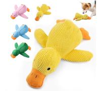 Genérico Calming Duck Toy for Dogs,2025 Cute Calming Duck,The Mellow Dog,Crinkle Squeaky Plush Yellow Stuffed Chew Toys (Yellow is Large)