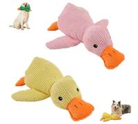 Genérico Calming Duck Toy for Dogs, Squeak Yellow Best Friends, Stuffed Duck Dog Toys Indoor, Dog Calming Duck Dogs Emotional for Indoor Outdoor (Pink+Yellow)