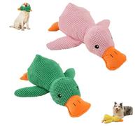 Genérico Calming Duck Toy for Dogs, Squeak Yellow Best Friends, Stuffed Duck Dog Toys Indoor, Dog Calming Duck Dogs Emotional for Indoor Outdoor (Pink+Green)