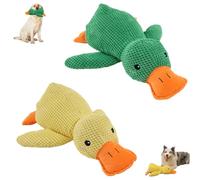 Genérico Calming Duck Toy for Dogs, Squeak Yellow Best Friends, Stuffed Duck Dog Toys Indoor, Dog Calming Duck Dogs Emotional for Indoor Outdoor (Yellow+Green)