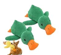 Genérico Calming Duck Toy for Dogs, Vivahine Calming Duck Toy, 2025 New The Mellow Dog Dogs Emotional Support, Squeak Dog Toys for Small, Indoor Small Dog (Green*2)