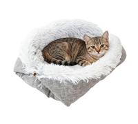 Genérico Calming Pet Bed - Pet Cushion | 61x51cm Plush Heat Mat for Small Pets, Linen Plush Snug Kitty Comfort Sleep, Bedding & Furniture, Indoor Dogs Shelter Detail for Couch, Outdoor Cold Weather