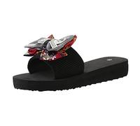 Genérico Calzado Mujer Comodo, Pantuflas De Verano Para Mujer Pantuflas De Punta Abierta Para Mujer Sandalias Bohemias Con Flores Zapatos Casuales Chanclas