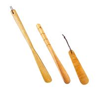 Genérico Calzador de Bambú para Personas Mayores Calzador Portátil para Botas y Zapatos Set de 3 Unidades Diferentes Tamaños para Hombre y Mujer Adecuado para Uso Doméstico y Hotel