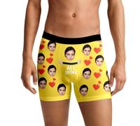 Genérico Calzoncillos con Foto y Nombre Personalizado. Regalos Personalizados para Hombre, Marido, Novio Regalo Original Parejas. Calzoncillos DivertidosSan Valentín 2026