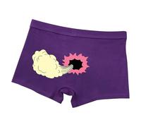 Genérico Calzoncillos Divertidos para Hombre con Estampados Originales y Chistes, algodón Suave y Transpirable, Cintura elástica Ajustable, humorístico o Uso Diario (Purple, XXXL)