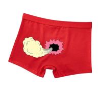 Genérico Calzoncillos Divertidos para Hombre con Estampados Originales y Chistes, algodón Suave y Transpirable, Cintura elástica Ajustable, humorístico o Uso Diario (Red, XXXL)