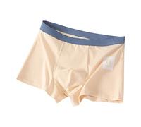 Genérico Calzoncillos Tipo bóxer para Hombre, Calzoncillos de algodón Suaves y cómodos Trajes Divertidos Hombre (Beige, L)