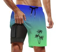 Genérico Calzones Banho Homem,BañAdor para Hombre con Forro De CompresióN Y Entrepierna Pantalones Cortos Y Bolsillos