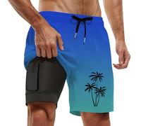 Genérico Calzones Banho Homem,BañAdor para Hombre con Forro De CompresióN Y Entrepierna Pantalones Cortos Y Bolsillos