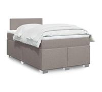 Genérico Cama Box Spring con colchón Tela Gris Taupe 120x190 cm,Mobiliario,Camas y Accesorios,Camas y somieres-3285824