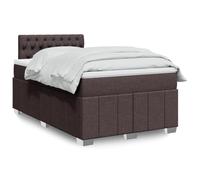 Genérico Cama Box Spring con colchón Tela marrón Oscuro 120x190 cm,Mobiliario,Camas y Accesorios,Camas y somieres-3287017