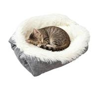 Genérico Cama cálida para Gatos: Lavable, Suave acogedora casa para Mascotas, Cama climatizada para Gatos Perros para Uso en Interiores Exteriores, Comodidad en Invierno, para Viajes, Coche, Camping,