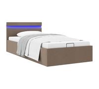 Genérico Cama canapé hidráulica de almacenaje sin colchón Taupe 90x200cm,Camas y somieres-285624