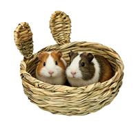 Genérico Cama De Conejos,Alfombrilla De Hierba Dormir Y Masticar,Cabaña Refugio para Conejos - para Jerbos, Chinchillas, Hurones, Pequeños Animales Y Mascotas. Accesorio Jaulas, Hábitats.