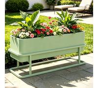 Genérico Cama De Cultivo Elevada con Patas, Maceta Elevada, Maceta Alta De Pie para Exterior BalcóN Terraza JardíN Hortalizas Flores