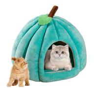 Genérico Cama De Gato De Halloween-Linda Cueva De Mascotas, En Forma De Calabaza | Diseño Suave Y con Una Cómoda Característica Interior, Ideal para Suministros para Mascotas En El Hogar.