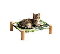 Genérico Cama Elevada del Suelo para Gatos y Felinos de Catre Desmontable | Camas de Perros para usar en Hogar Sala de Estar Apartamento Dormitorio Exterior Patio Balcón Porche Rincón