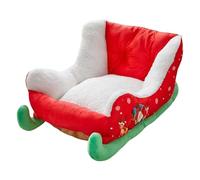 Genérico Cama Navideña con Forma De Trineo para Perro, 68 X 38 X 28 Cm, Cama Navideña De Peluche para Perro, Navideño De Papá Noel para Gato, Gatito, Cachorro Que Duerme Tranquilo En Invierno