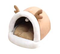Generico Cama para Gato Antler de - Peluche de Mascota de Forro Polar de Lujo, simpático Refugio para Animales | Elegante Perrito con Forma de Cuernos para Cachorros de Conejos, Regalo de