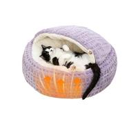 Generico Cama para gatos con capucha | Cama antideslizante para perros pequeños | Cama cálida para perros calmantes | Calming Nest Covered Kitten Cave for Dorm Apartment Bedroom Living Room Balcony |