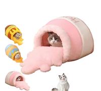 Genérico Cama para Gatos HoneyPot, Bonito Nido de Gato con Forma de Tarro de Miel, Diseño Extraíble y Lavable, Antideslizante, Entrada Grande, para Perros y Gatos Pequeños (Pink)