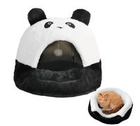 Generico Cama para gatos - Tela de peluche de alta densidad 45 x 45 x 42 cm | Panda Design Puppy House Soft Sponge Lined Cat House Indoor Winter Warm Sleeping Bed | Pet Shelter For Kitten Small Dogs