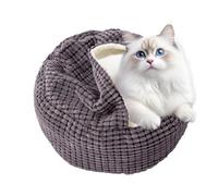 Genérico Cama para Gatos Tipo Cueva Cueva con Capucha De Peluche Cálida