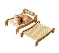 Generico Cama para mascotas con hamaca, de 2 capas, de madera de alta calidad, para dormitorio, dormitorio, sala de estar, interior, pequeños perros y gatitos