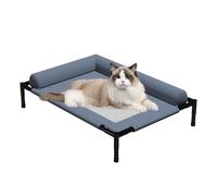 Generico Cama para perros elevada, con cojín y malla transpirable | Muebles extraíbles para mascotas | para gatos y patios, para llevar al aire libre