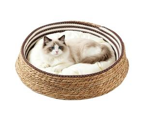 Genérico Cama Tejida de Gatos, Acolchado Y Antiarrañazos Todo El Año, Cesta Cama con Forma para Gatos, Razas Pequeñas, Medianas Y Grandes - Salón, Dormitorio, Garaje, Alféizar, Balcón