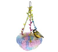 Genérico Cama Tipo Hamaca con Jaula para Pájaros, Colgante para De Loros, Cabaña para Dormir para Pájaros De Felpa | Accesorios para Estación De Dormir De Retiro De Relajación De Aviario P