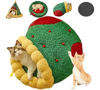 Genérico Cama Triangular para Gatos Pawsmas Christmas Tree, Cama Cerrada para Gatos, extraíble y Lavable, Suave y cómoda, para Perros pequeños y medianos y (B,S)