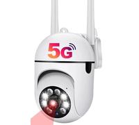 Genérico Cámara de Vigilancia WiFi, Exterior e Interior, Impermeable, Visión Nocturna, Audio Bidireccional, Detección de Movimiento, 1080p HD, Banda 2,4G, Rotación 360º