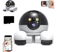 Genérico Cámara Robot Patrol Buddy, Patrol BOT, cámara robótica sobre Ruedas, cámara for Mascotas con visión de 360° for Interiores, comunicación bidireccional, visión Nocturna HD(WiFi+64G)