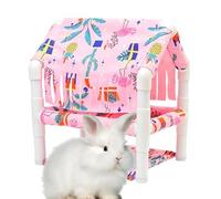 Genérico Camas De Animales Pequeños - Hábitat De Sueño Enriquecido 2 Pisos | Casa para Jerbos Y Accesorios Jaula Hámster,para Hogar Interior Piso Pequeños Animales Conejo Erizo Chinchilla Mascota