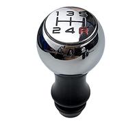 Genérico Cambio de Marchas Coche,Pomos de Palanca de Cambio Pomo de Cambio Mate Cromado Uso Apto for Peugeot 106 206 306 406 107 207 307 407 301 308 2008 3008 C2 C3 C4(Chrome Black Red K)