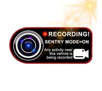 Genérico Camera Decal - PVC, Standard Size Camera Security Sticker Waterproof and Strong Adhesion | Warning Sentinel Recording Design Enhances Vehicle Safety, Car Label For SUV, Doors